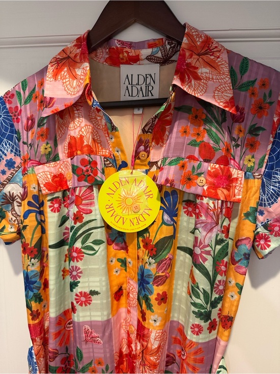 Alden Adair Dresses & Skirts - Alden Adair Floral Button-Front Maxi Dress in Multi Floral